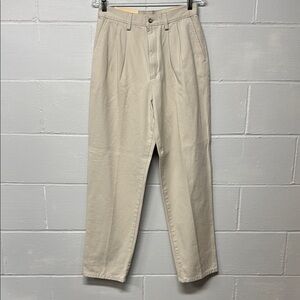 Eddie Bauer NWT Mom Two Pleat Khaki Sand High Waisted Pants Size 10